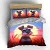 Sunset Dog Decor Set Bedding Set with 1 Duvet Cover 2 Pillowcases Single Double King Queen, Gift