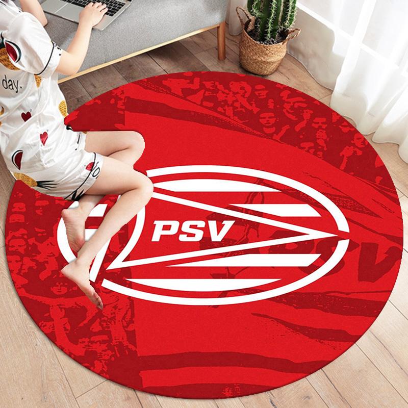 Philips Sport Vereniging Round Area Rug,Carpet Rug for Living Room Bedroom Sofa Playroom Decor,Non-slip Floor Mat