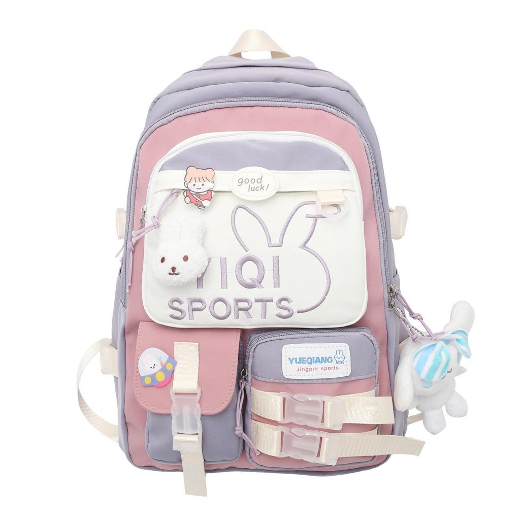 2025 Student Casual Color Block Backpack - Autumn/Winter Japanese Niche Design