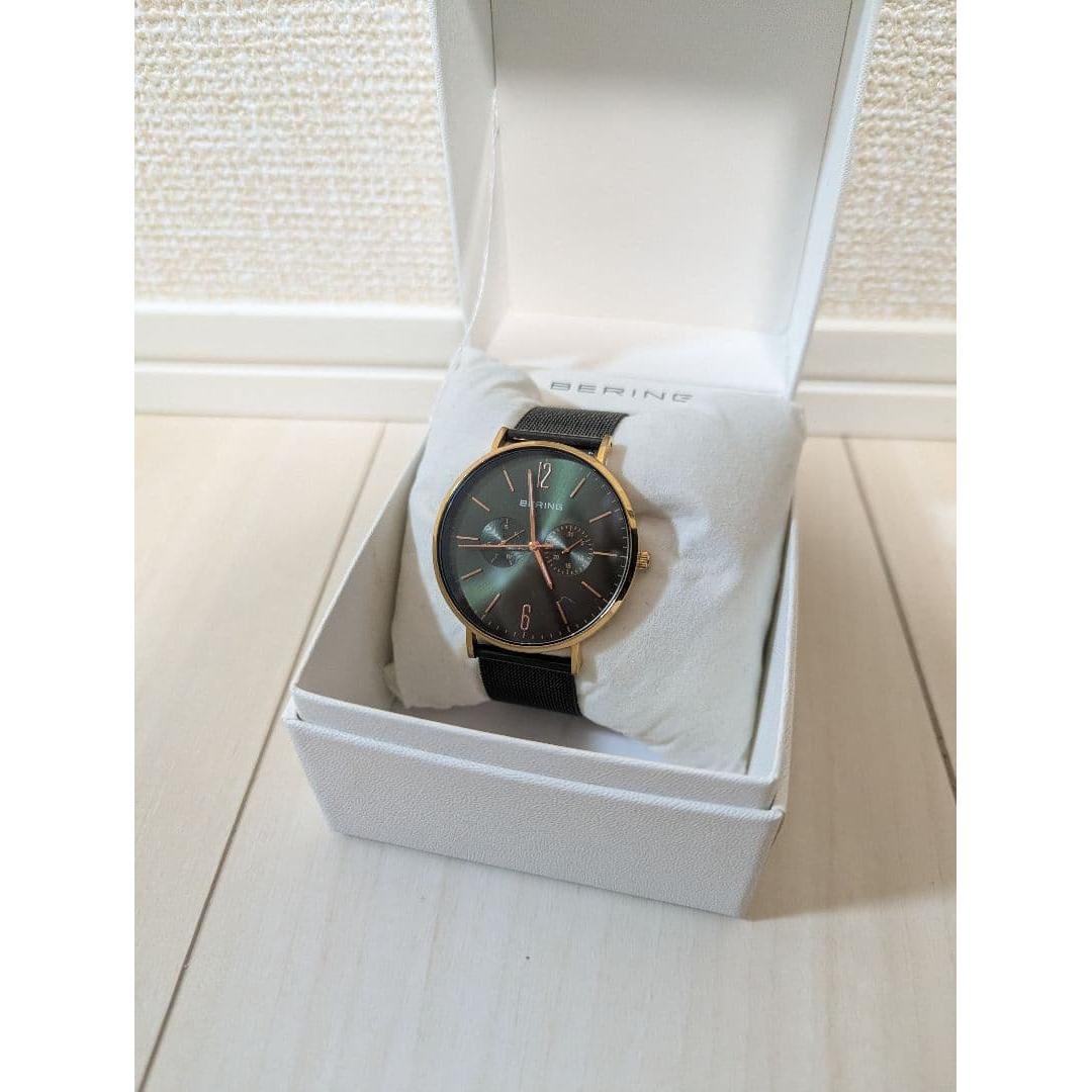 Used Bering Watch 14240-569 Dark Green & Gold Dial