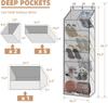 Modern Basic 7 Layer Wall Mount Shoe Organizer Bag With Dustproof Multipurpose Storage For Bedroom
