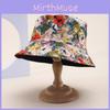 Fishermans Hat Womens With Double Sided Design And Flower Printing Daily For