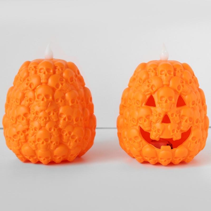 Set of 6 Halloween Decoration Pumpkins Decorative Halloween Pumpkin Lights LED Light Ornament for Indoor Decoration