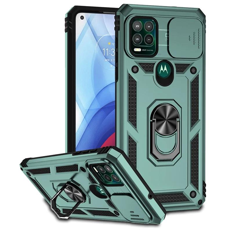 Slide Camera Protect Phone Case For Motorola Moto G Stylus 5G 2021 Ring Holder Kickstand Armor Cover MotoG Stylus 5G 2021 Cases