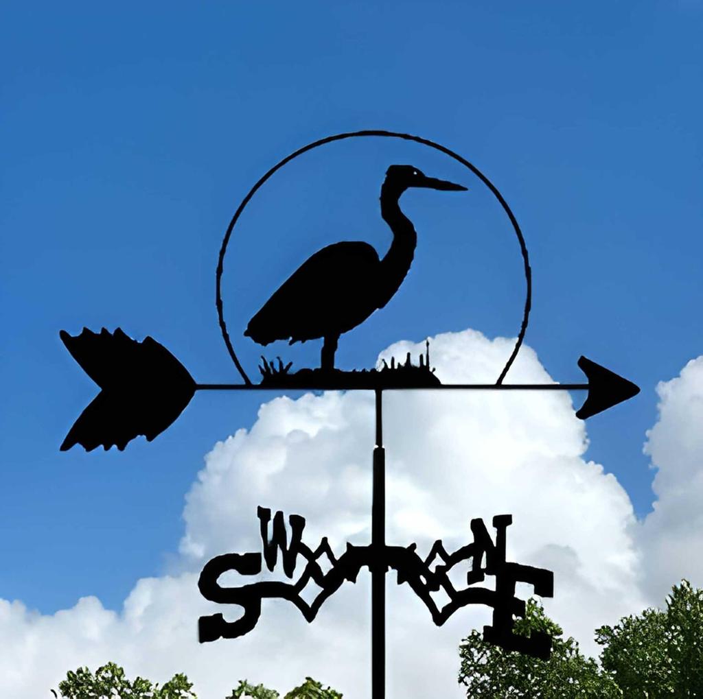 Decorative Iron Weather Vane - Outdoor Metal Roof Ornament