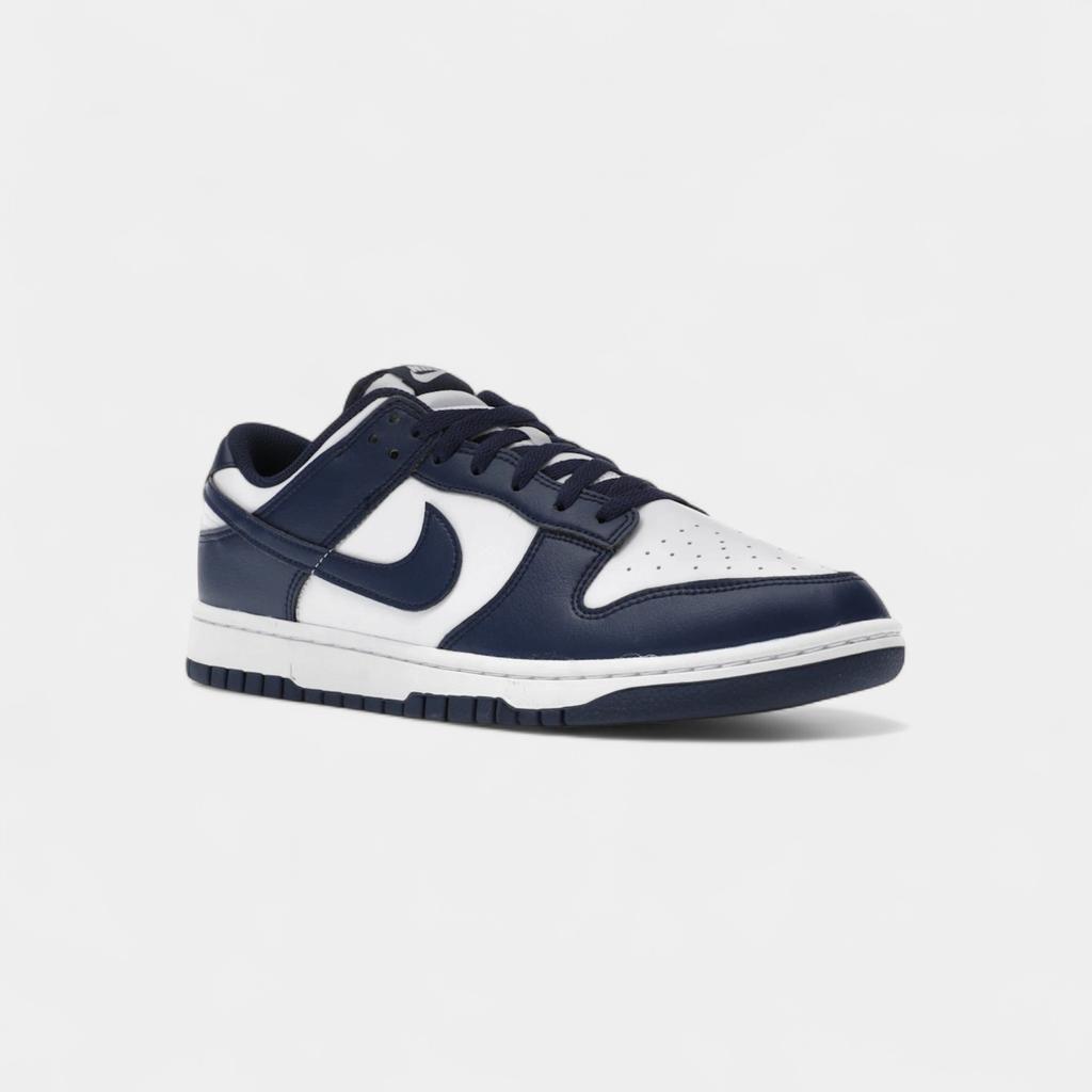 Nike Dunk Low Blanco Azul Marino Medianoche