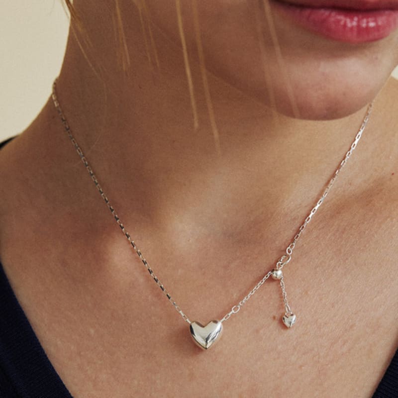 

MARQUEMENT silver slide heart necklace Silver