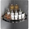 Estante de baño de aleación de aluminio, estante para champú, organizador de almacenamiento de maquillaje, estante de ducha, accesorios de baño, estante esquinero de pared sin taladro