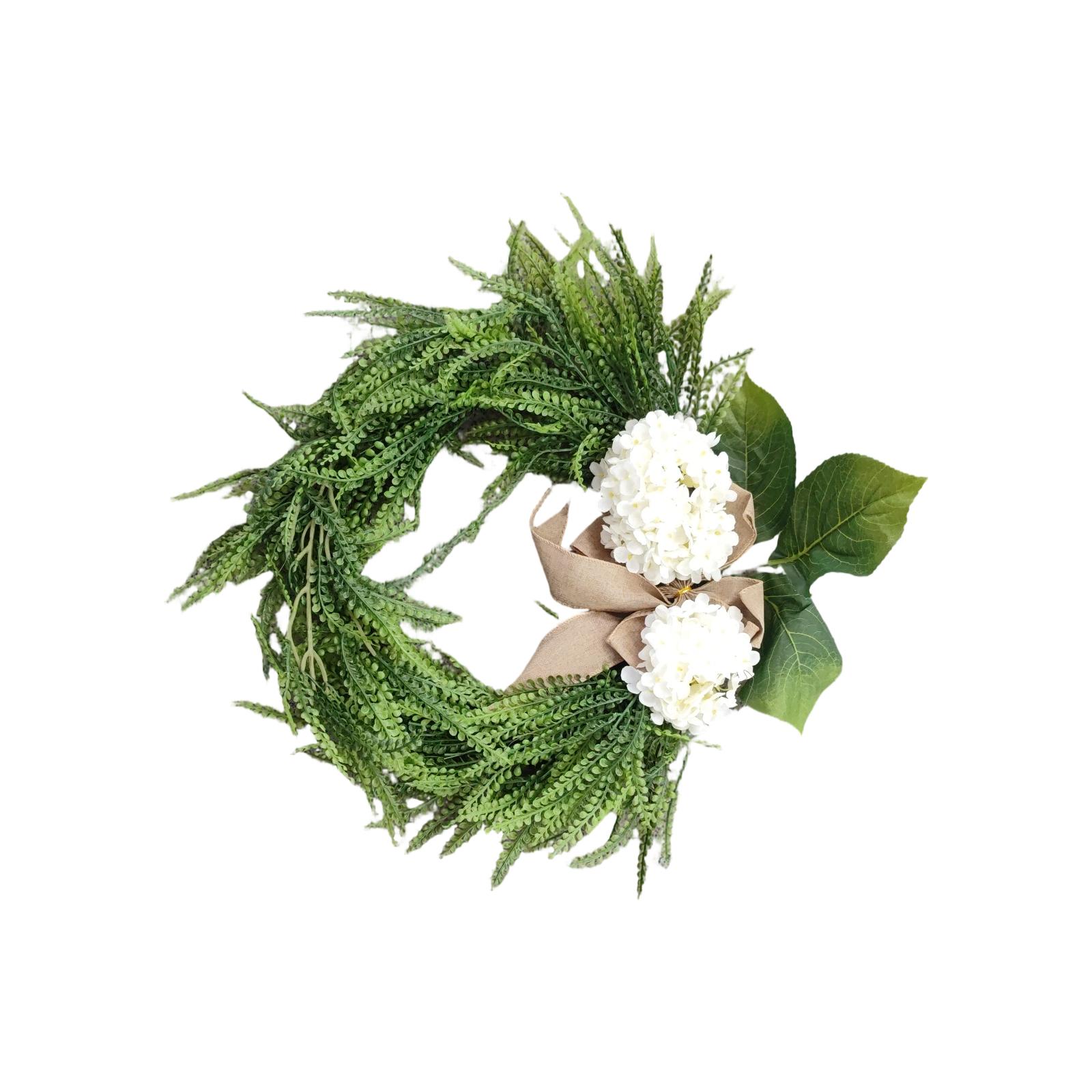 Rustic Hydrangea Flower Wreath Hanging Decoration, Home Decor, Bowknot Wall Hanging Wreath For Doors.
