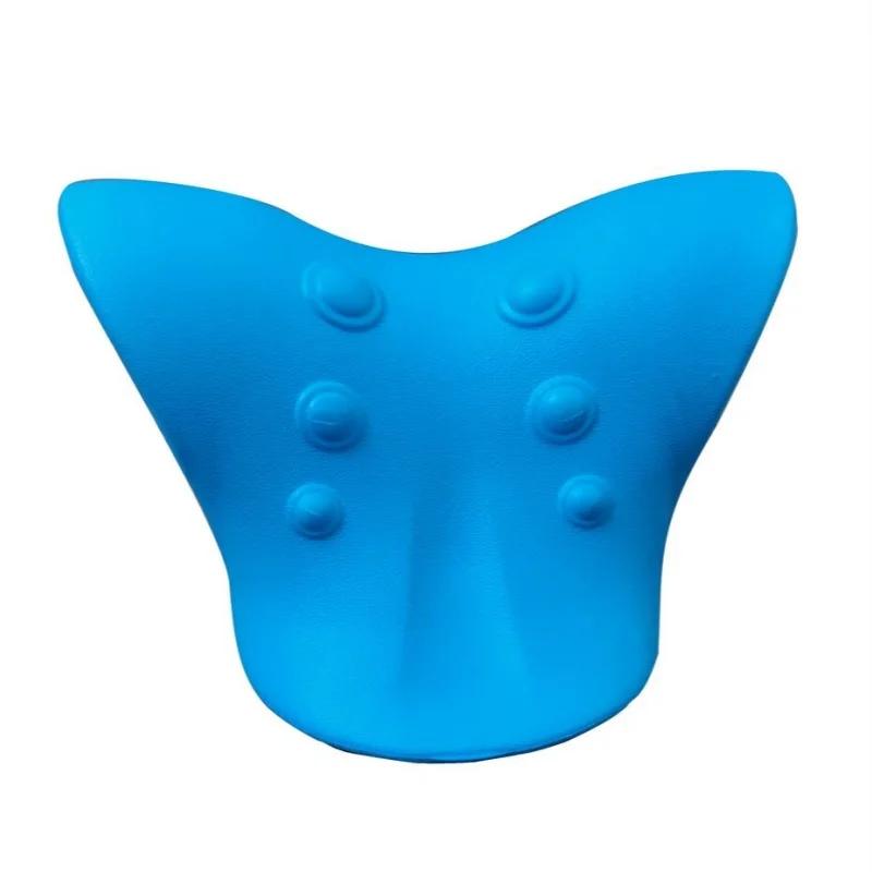 Neck Stretcher and Cervical Traction Device, Cervical Neck Shoulder Stretcher Massage Pillow Traction Device Muscle Relaxation синий