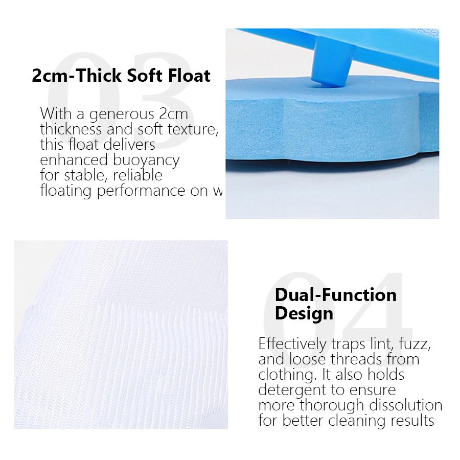 Floating Washing Machine Lint Filter Bag, Reusable Hair Fur Catcher Bag for Lint & Fuzz Removal, Laundry Cleaning Accessory