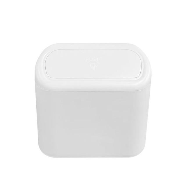 Top Quality Car Bin Hanging Vehicle Trash Garbage Dust Case Storage Box Black Square Pressing Type Can Auto Interior Accessories
