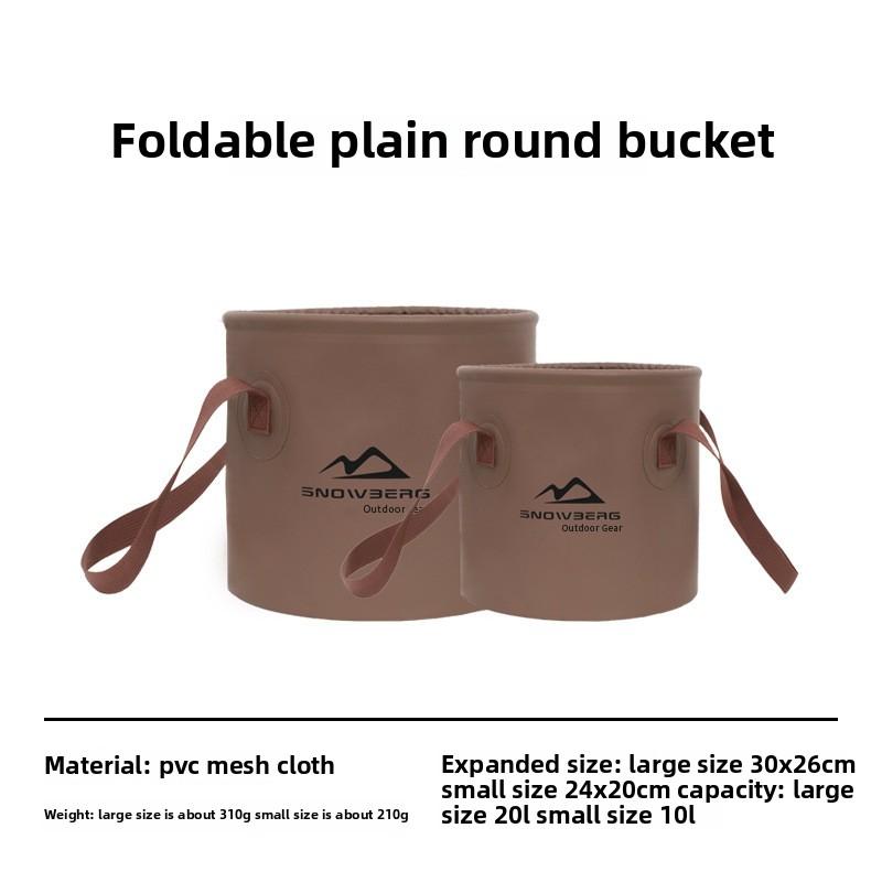2pcs/set Portable Collapsible Water Bucket for Camping Fishing Picnic - PVC Outdoor Storage Container with Handle Lightweight