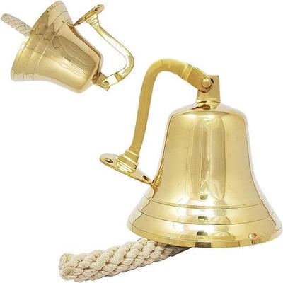 10" Full Brass Ship Bell with Bracket Door Bell Home Decor Rustic Vintage Home Decor Gifts
