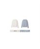 NOTIG Stripe Pattern Round Knit White_Okw3Swrl105A1