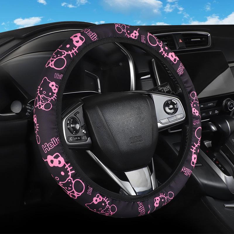 Kiki the Cat Universal Elastic Steering Wheel Cover - All Seasons, No Inner Ring
