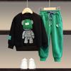 Autumn Baby Girl Boy Clothes Set Children Sports Cartoon Bear Sweatshirt Top and Pants Buttom Two Piece Suit Cotton Tracksuit