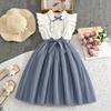 Girls' Fashion Net Silk Dress - Summer Children's Elegant Princess Dress