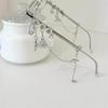 Y2K Retro Fashion Glasses with Chain Star Pendant Decor Lolita COS Silver Round Frame Spectacles for Women Aesthetic Accessories