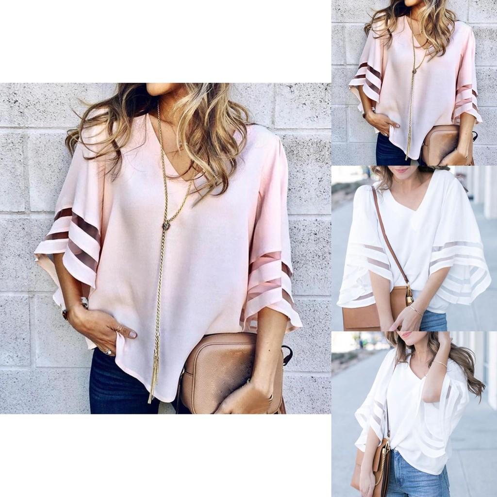 Stylish Loose Fit Women's T-shirt In Chiffon Perfect For Curvy Figures And Comfortable Wear