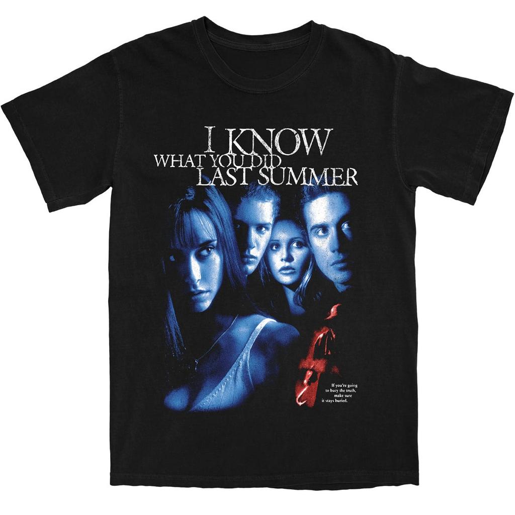 2026 Vintage I Know What You Did Last Summer 90s Slasher Horror Movie Cast Poster T Shirt Classic Hook Hand Streetwear Retro Cotton Oversized Tee