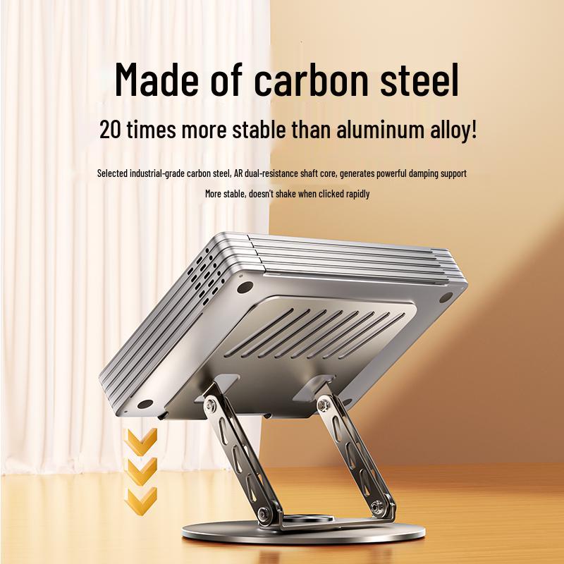 All-Metal Rotatable Laptop and Tablet Stand with Heat Dissipation