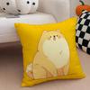 Cute And Adorable Puppy Cushion Cover Linen Pillow Case Soft Breathable Protective Couch Room Decoration