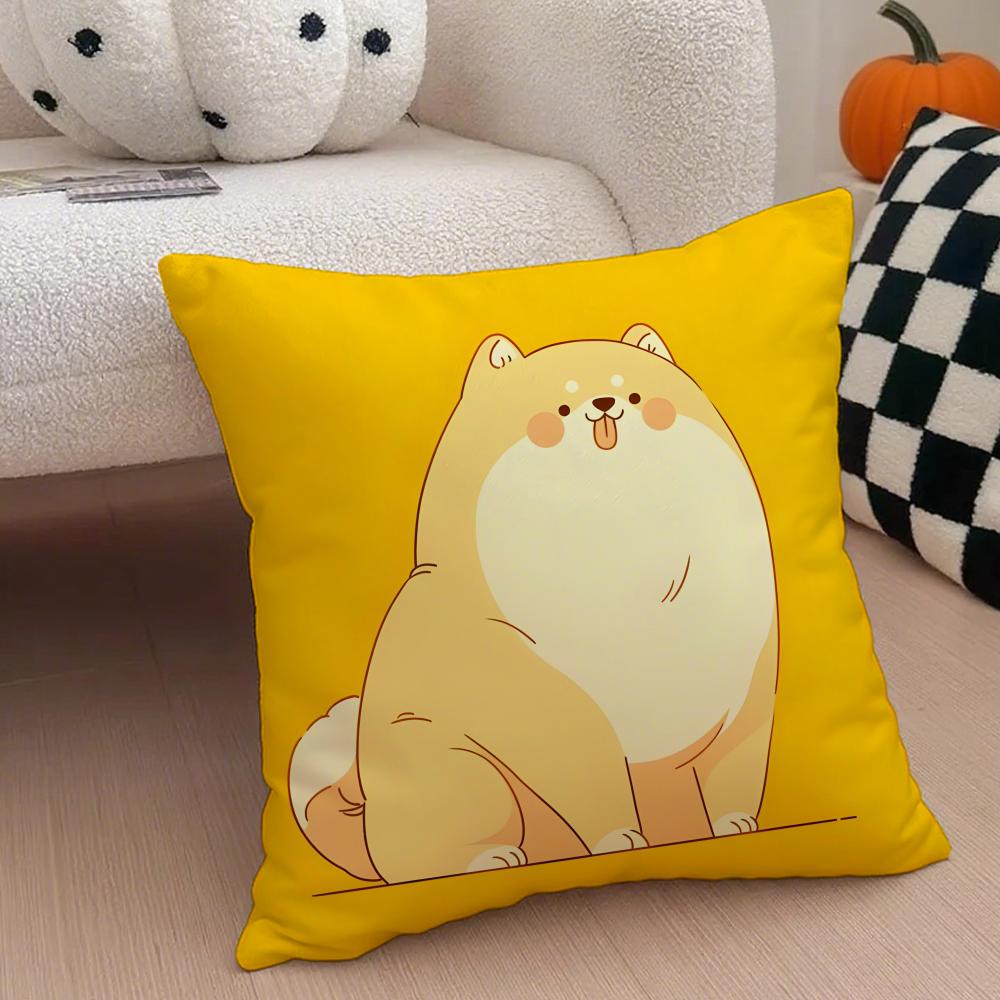 Cute And Adorable Puppy Cushion Cover Linen Pillow Case Soft Breathable Protective Couch Room Decoration