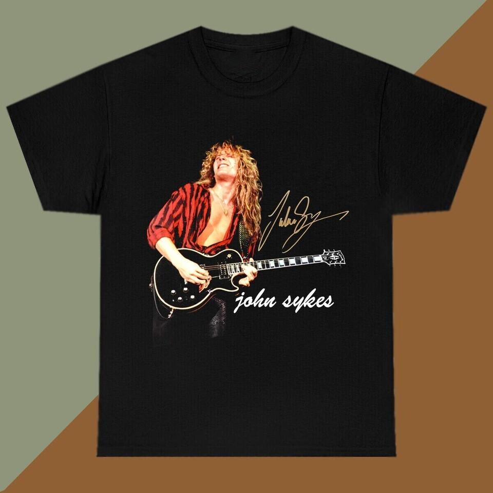Vtg John Sykes Live In Concert Cotton Black Unisex S-234XL Tee Shirt Unisex T-Shirt