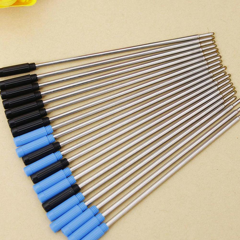 10 Pcs OPP Packaging Metal Pen Refill Ballpoint Pen for Crystal Diamond Ballpoint Pen Student Pen Rod Blue/Black Ink 7cm Length