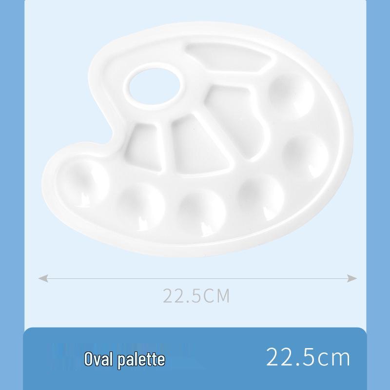 Kids' Oval Plastic Watercolor Painting Palette