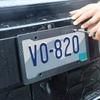 NEW Universal 30*15CM 1/2pcs License Plate Frame Carbon Pattern Plastic License Plate Frame Bracket with Standard Screw Kits