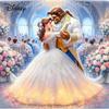 Bordado de Diamante Quadrado Redondo Completo Kits de Personagem de Desenho Animado Mosaico Princesa Bela Arte DIY Pintura A Bela e a Fera