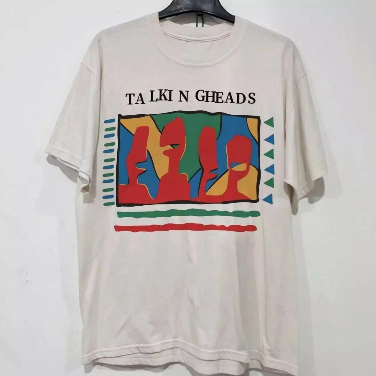 Группа Talking Heads 90-х Унисекс Белая футболка Размер S-4XL S