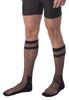 Cala Black Mesh Socks - Barcode Berlin - Transparent Mesh