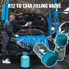 Universal 12 to R134a Service Port Adapter Valves Set with Protective Cap Car Conversion Valves for 508 Compressor
