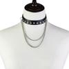 Pu Leather Nail Buckle Inlaid Bracelet Cuff Set Gothic Rivet Collar Wristband Puck Accessories For Men And Women Rock