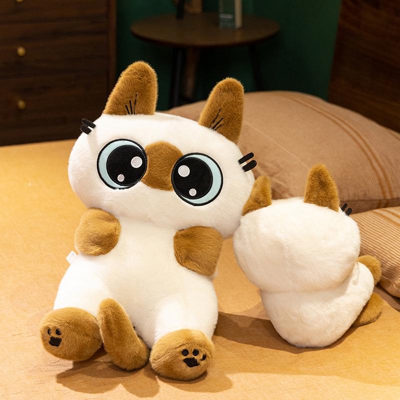 3346Cm Siamese Cat Animals Stuffed Lying Doll Super Soft Home Office Decor High Quality Toys Girls Boys Kids Christmas Presents
