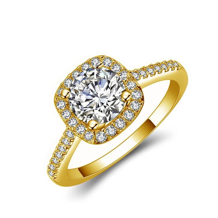 Zhenrong European American Fashion Engagement Rings for Women - Eight Hearts Eight Arrows Cubic Zirconia Jewelry.