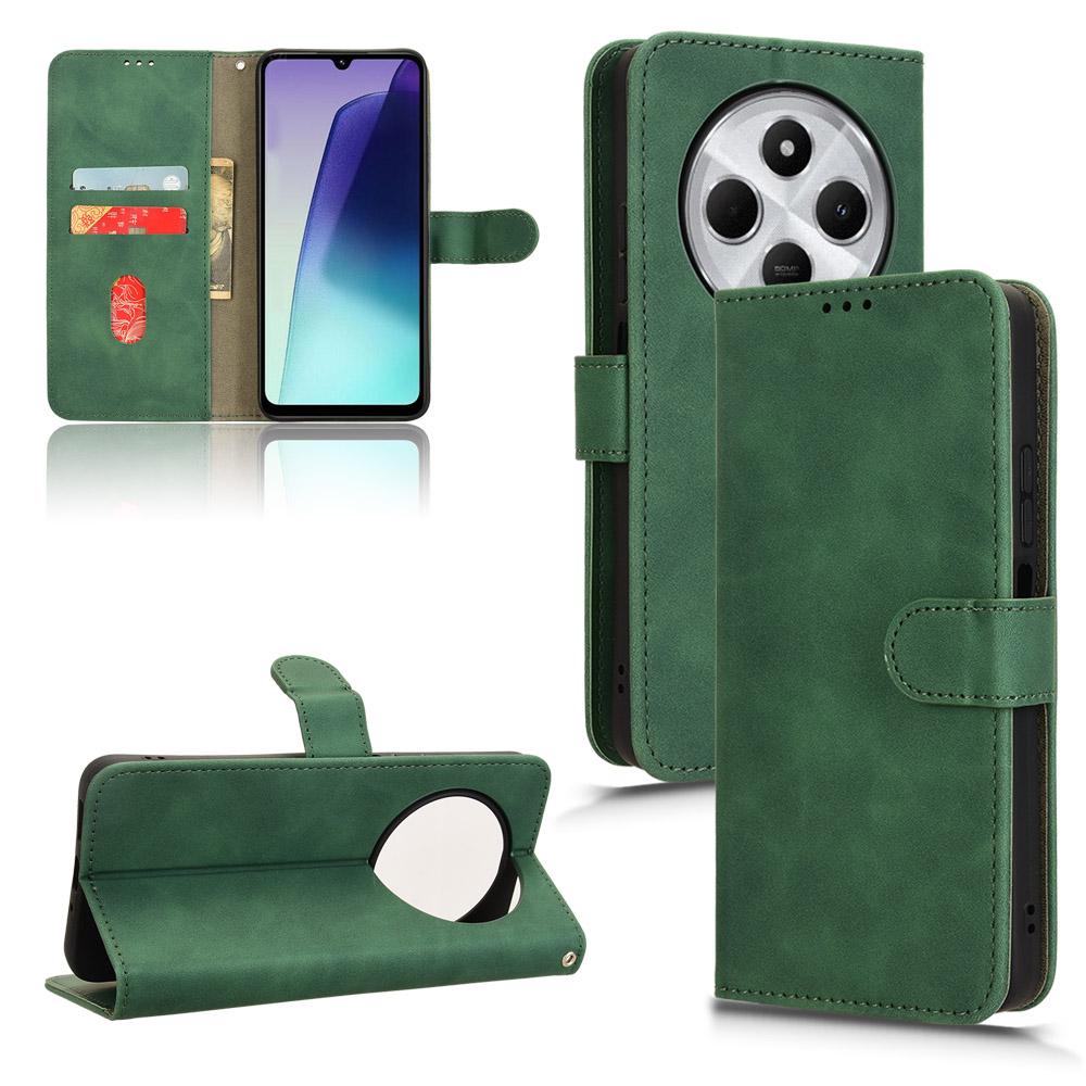 For Xiaomi Poco C75 4G/Redmi 14R 5G/14C 4G Leather Case Skin-Feel Anti-Drop Wallet Flip Phone Cover