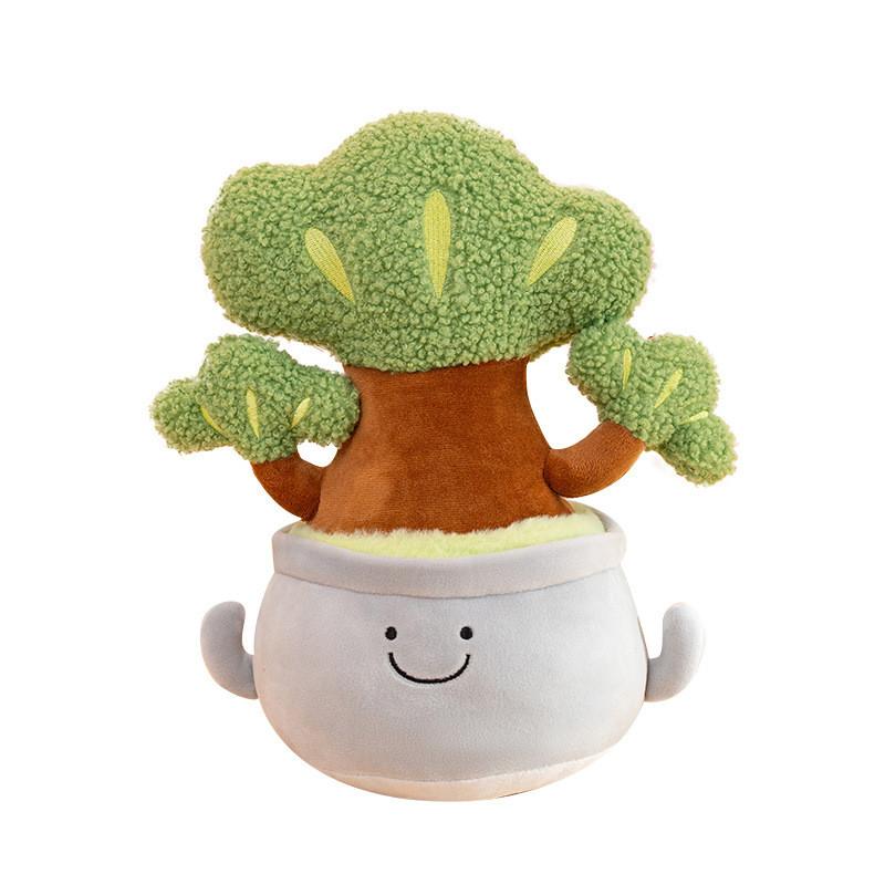 Plush Charming Office Green Plant Doll Unique Buddha Design Ideal Gifting For