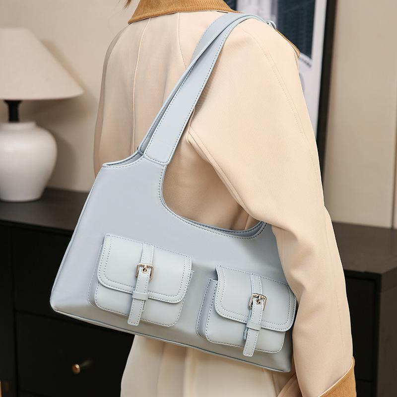 Korean underarm bag women's 2025 winter new trendy fashion niche tote bag large capacity shoulder bag