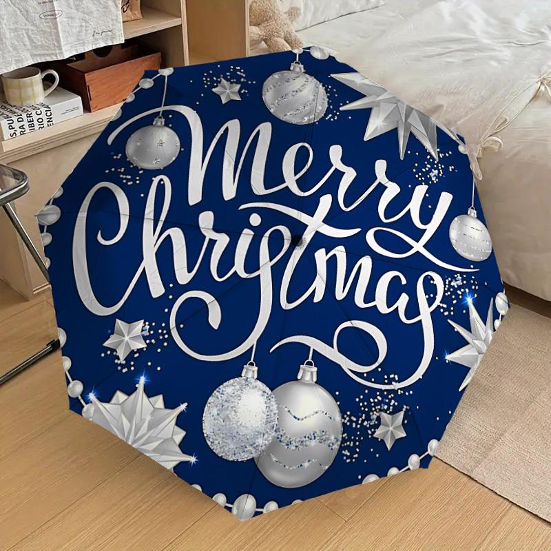 

1pc Merry Automatic Folding Umbrella, Casual Outdoor Accessory, Birthday Festival Gift yy251126104