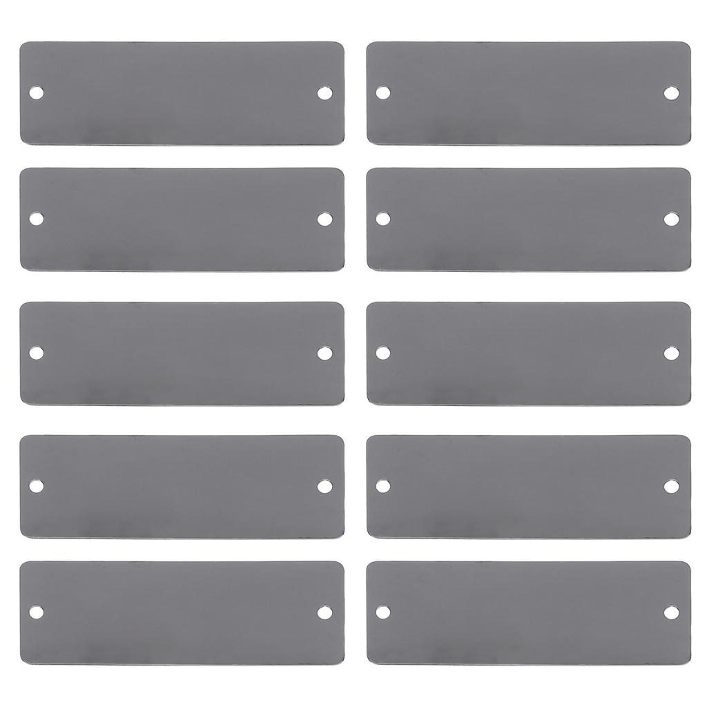 10pcs Stainless Steel Name Plate 70X25Mm Blank Metal Tags For Engraving Diy Industrial Machinery Signage Craft