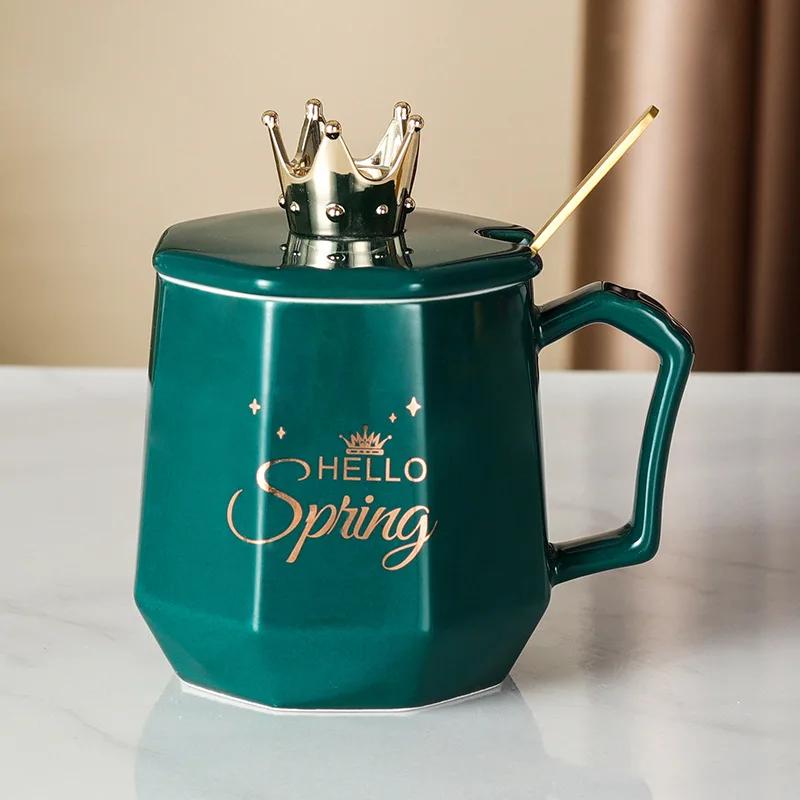 Creative Golden Crown Ceramic Coffee Mug Mugs Drinkware Cups and Mugs Mug for Tea Cup of Coffee Original Beautiful Beer Funny