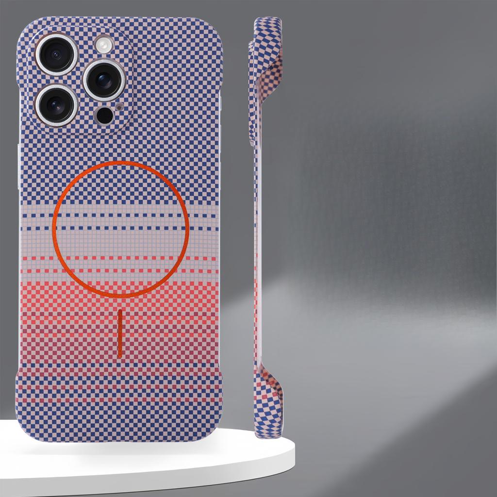 Applicable To IPhone16ProMax Kevlar Fine Magnetic Suction Phone Case Apple 15 Matte Anti-fall 14 Protective Case