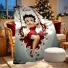 Betty Boop Print Blanket - Soft & Comfortable, for Bedroom, Travel, Sofa, Home Decoration - Birthday Christmas Gift for Friend