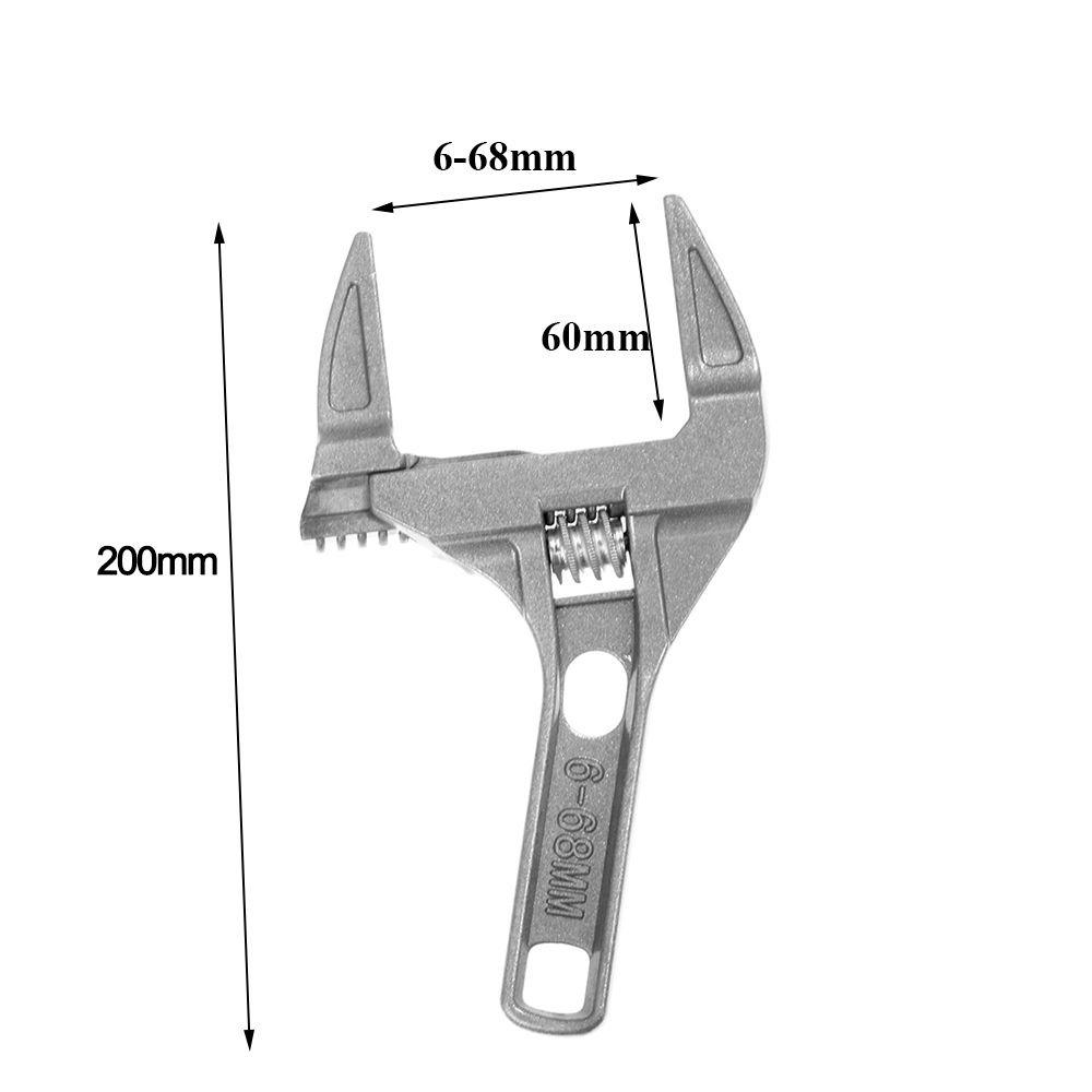 Large Opening Bathroom Hand Tools Adjustable Spanner 6-68MM Steel Key Nut Key Pipe Wrench