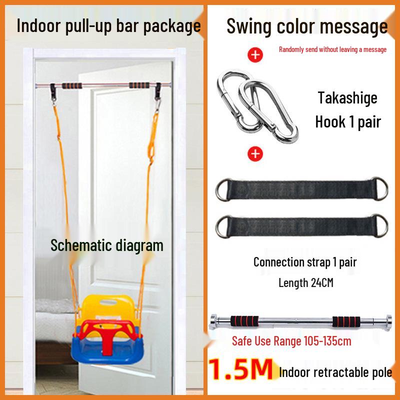 Children's Outdoor/Indoor Hanging Swing Chair with Rope and Single Bar