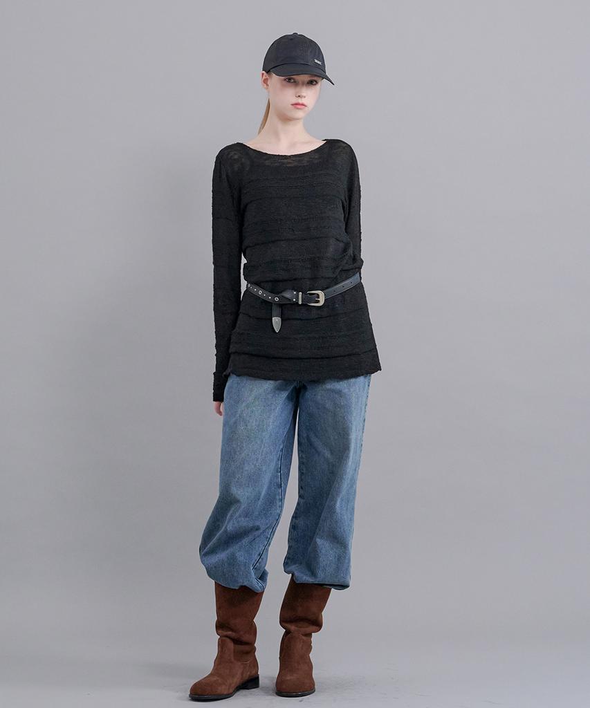 MICANE Iliana Boucle See-Through Knit